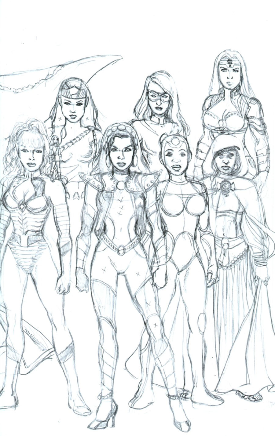 George Perezs Sirens #6 Cover C Incentive George Perez Connecting Sketch Cover (1 Of 2)