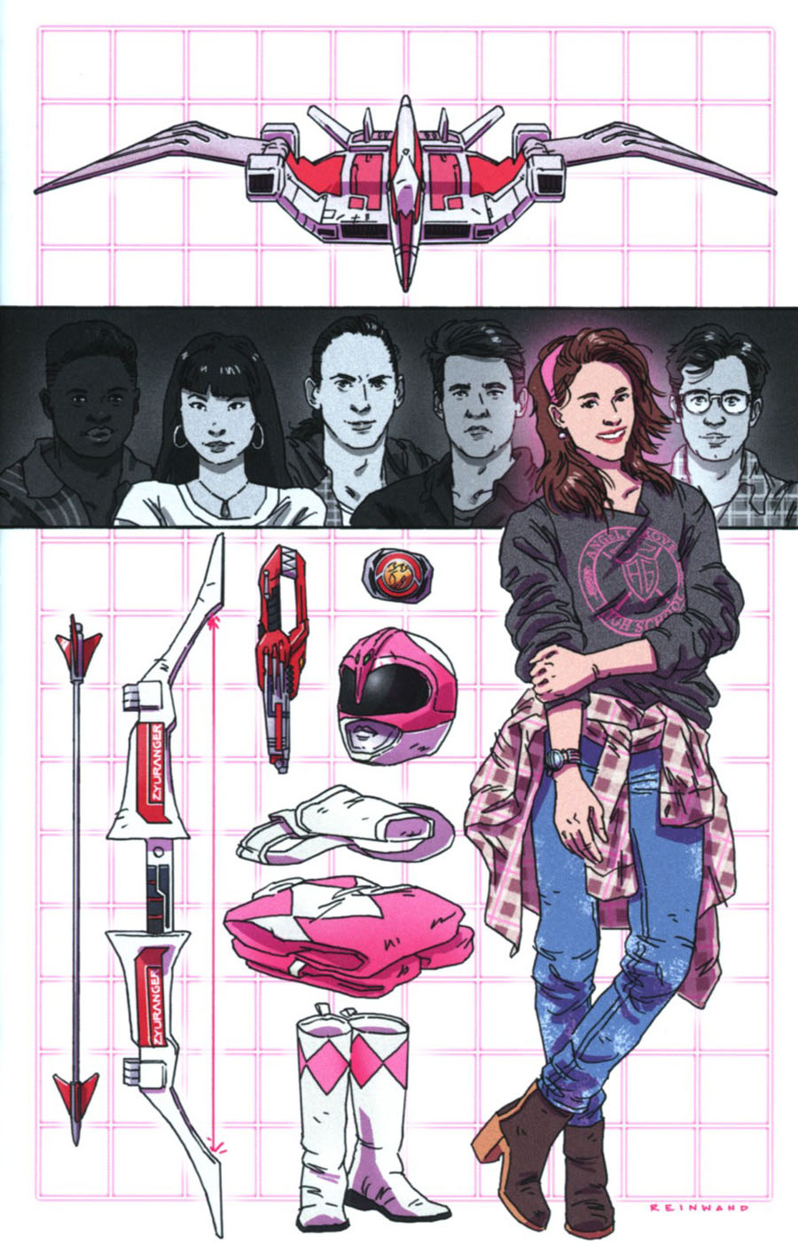 Mighty Morphin Power Rangers Pink #5 Cover B Incentive Paul Reinwand Virgin Variant Cover