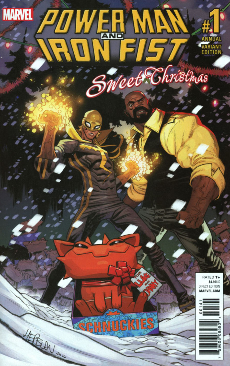 Power Man And Iron Fist Vol 3 Sweet Christmas Annual #1 Cover D Incentive Scott Hepburn Variant Cover