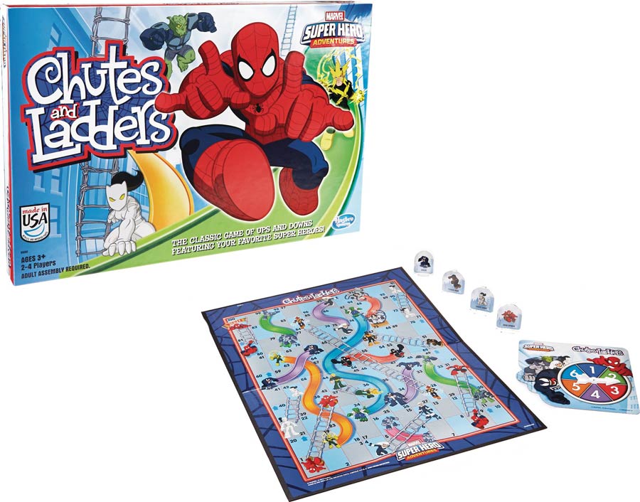Marvel Super Hero Adventures Chutes & Ladders Game
