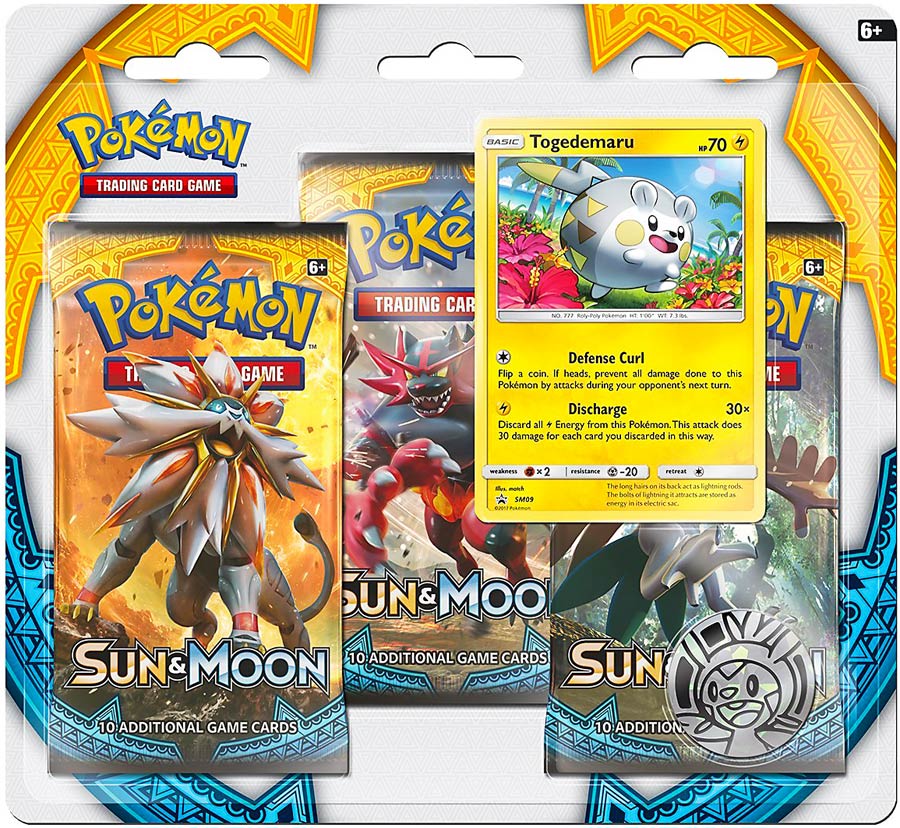 Pokemon TCG GX Sun & Moon Three Booster Blister Box