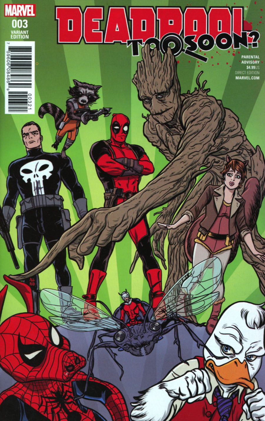 Deadpool Too Soon #3 Cover B Incentive Michael Allred Variant Cover