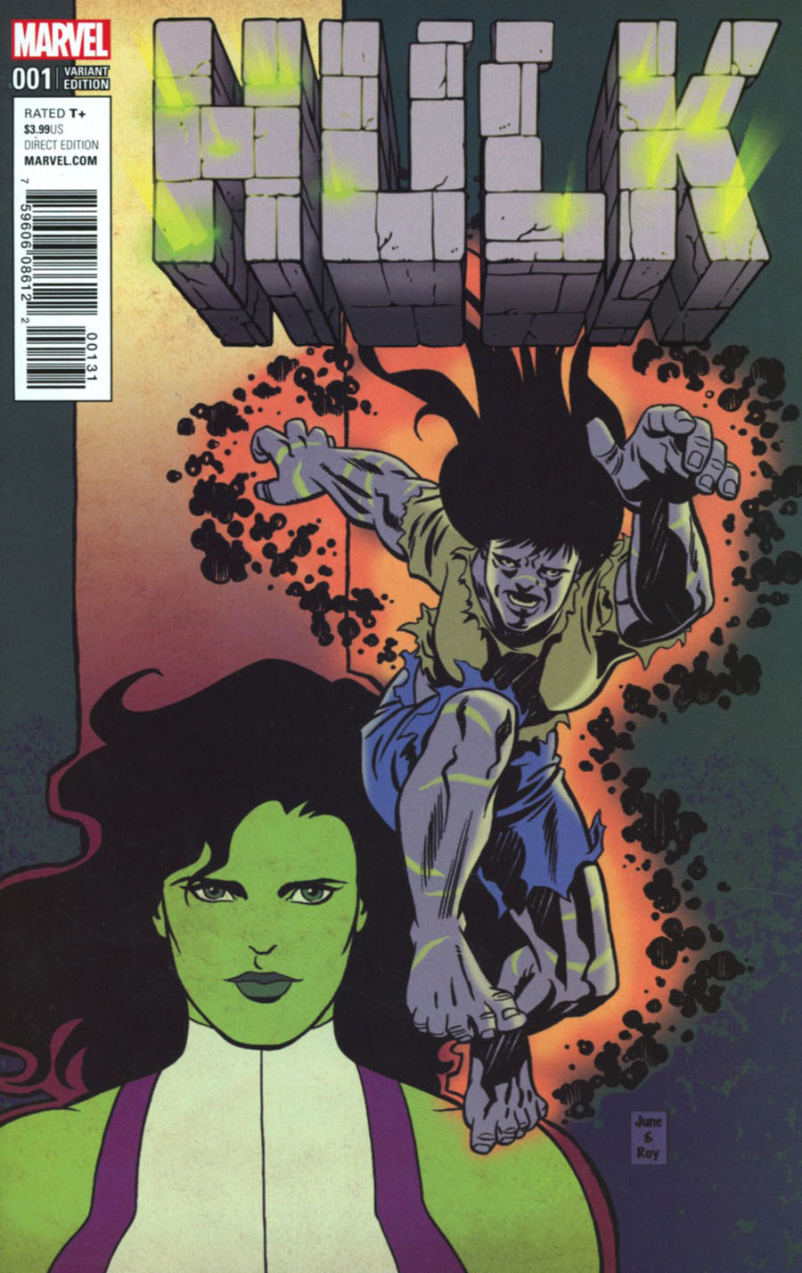 Hulk Vol 4 #1 Cover G Incentive June Brigman Classic Hulk Artist Variant Cover (Marvel Now Tie-In)