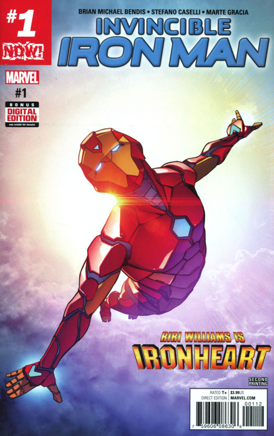 Invincible Iron Man Vol 3 #1 Cover L 2nd Ptg Stefano Caselli Variant Cover (Marvel Now Tie-In)