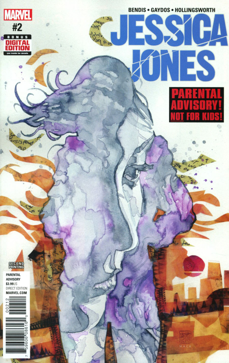 Jessica Jones #2 Cover D 2nd Ptg David Mack Variant Cover