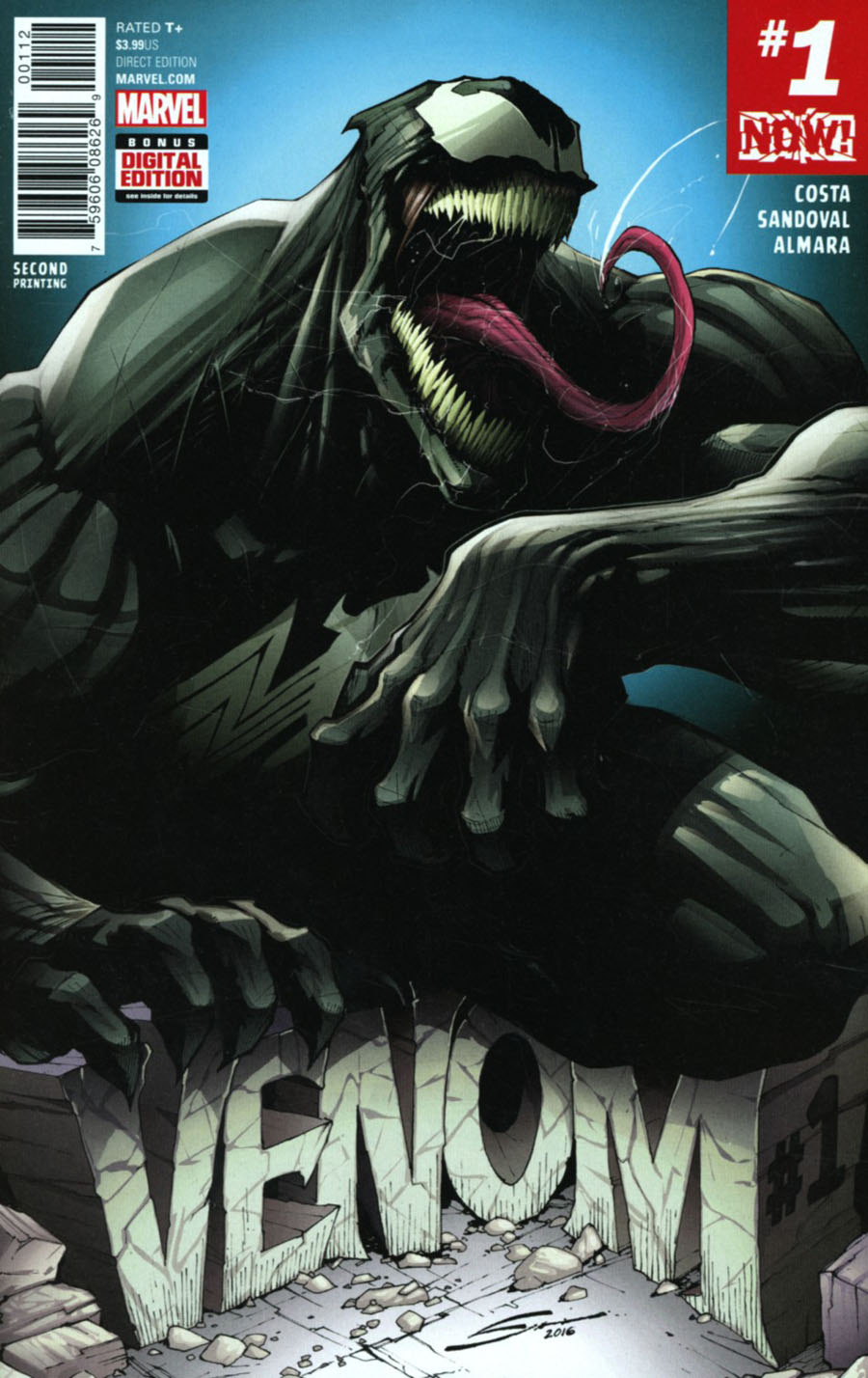 Venom Vol 3 #1 Cover J 2nd Ptg Gerardo Sandoval Variant Cover (Marvel Now Tie-In)