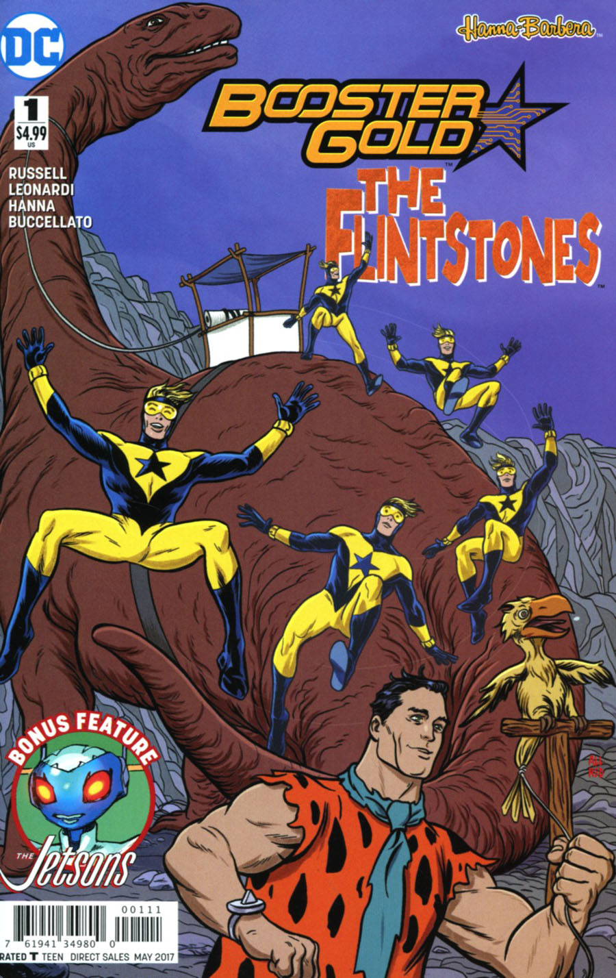 Booster Gold Flintstones Special #1 Cover A Regular Michael Allred Cover