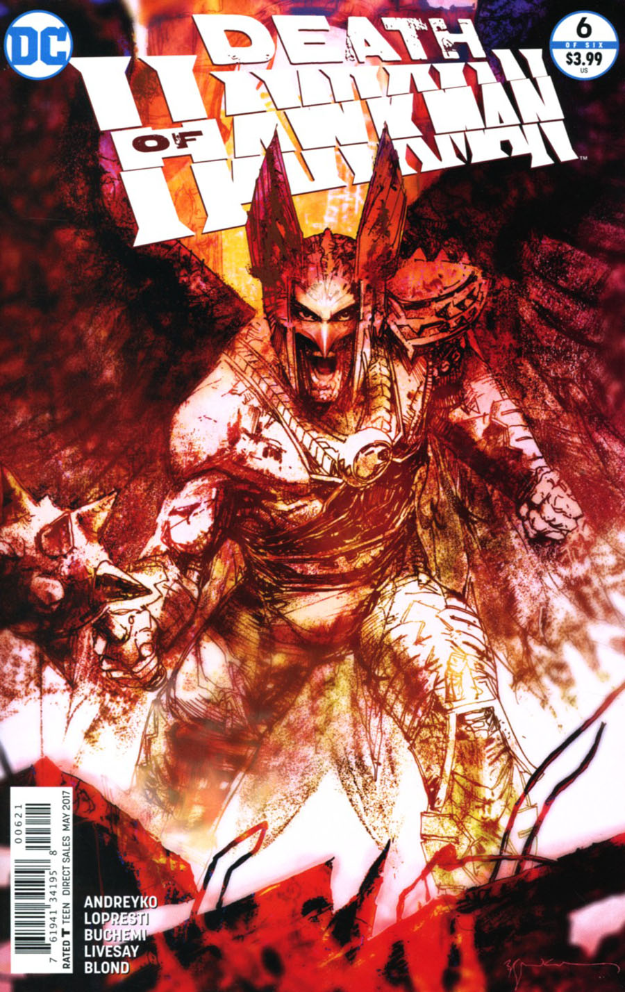 Death Of Hawkman #6 Cover B Variant Bill Sienkiewicz Cover