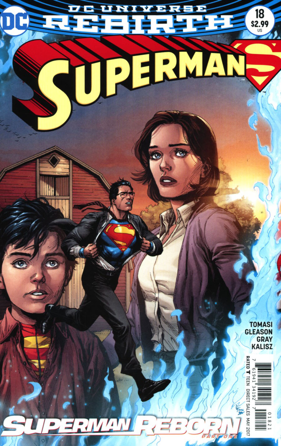 Superman Vol 5 #18 Cover B Variant Gary Frank Cover (Superman Reborn Part 1)