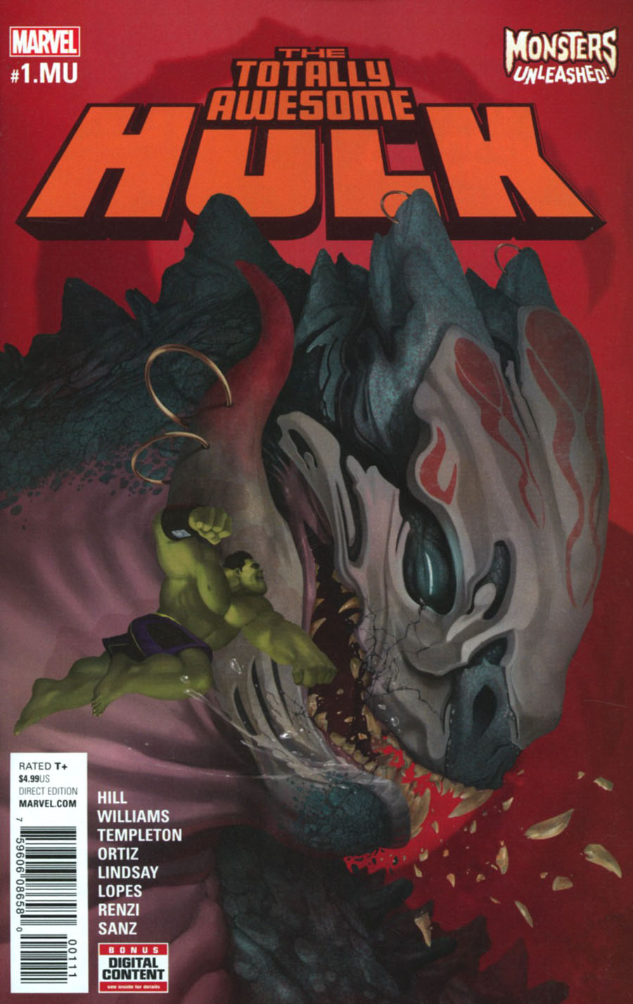Totally Awesome Hulk #1.MU Cover A Regular Rahzzah Cover (Monsters Unleashed Tie-In)