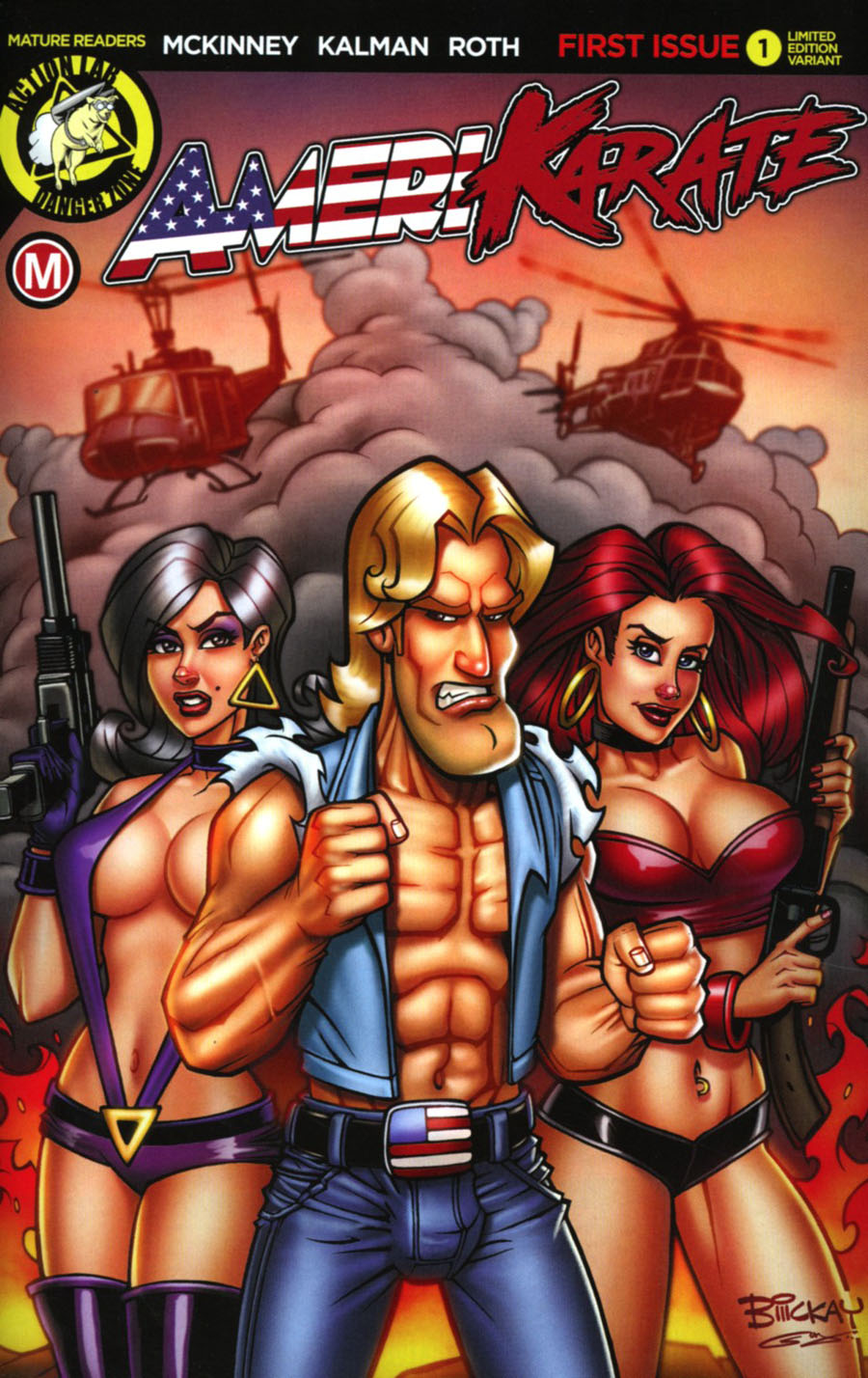 Amerikarate #1 Cover D Variant Bill McKay Explosive Threesome Cover