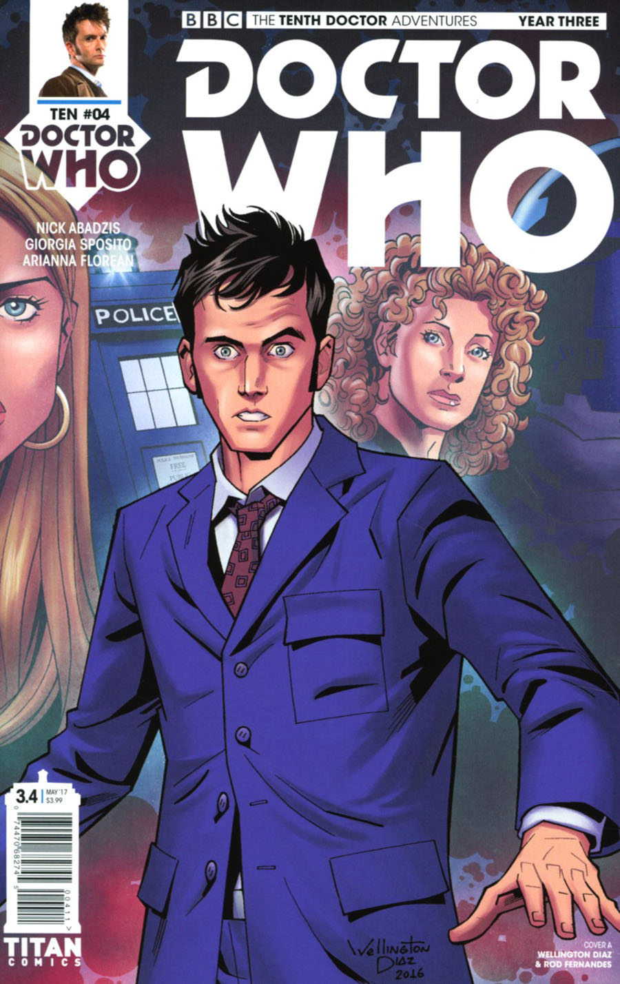 Doctor Who 10th Doctor Year Three #4 Cover A Regular Wellington Diaz Cover