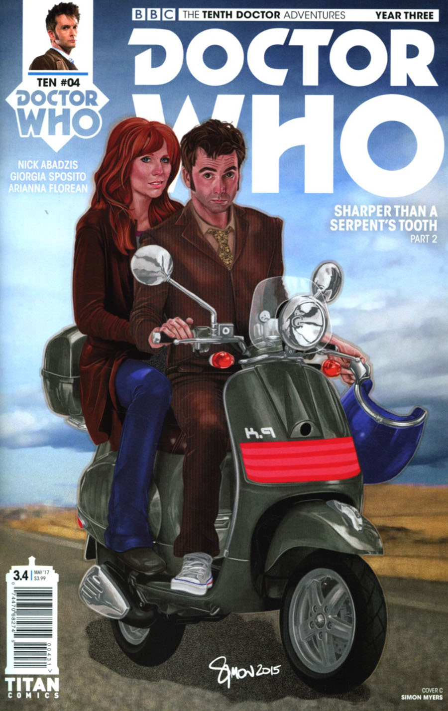 Doctor Who 10th Doctor Year Three #4 Cover C Variant Simon Myers Cover