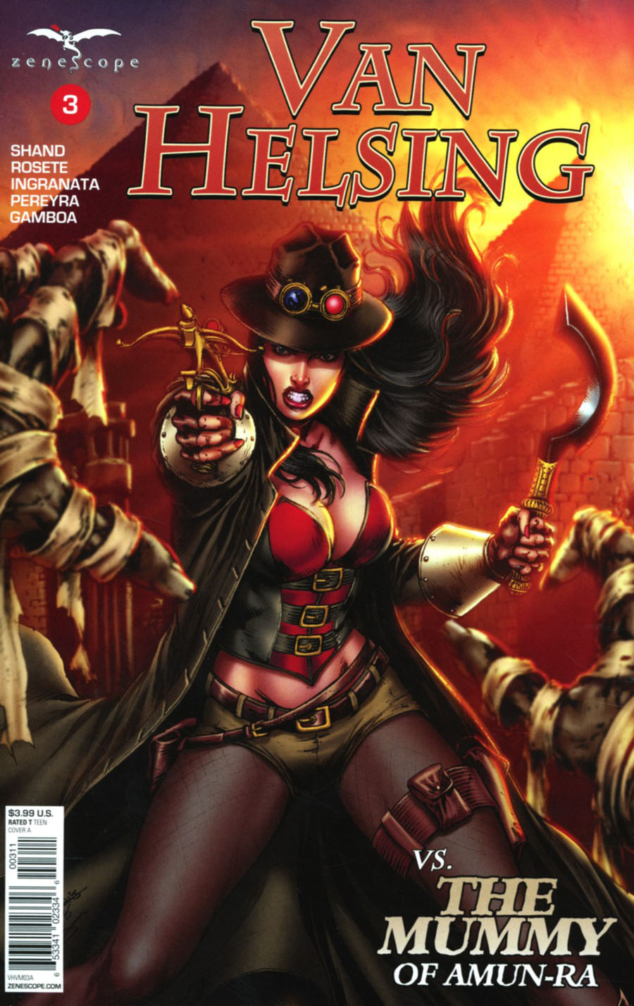 Grimm Fairy Tales Presents Van Helsing vs The Mummy Of Amun-Ra #3 Cover A Jose Luis