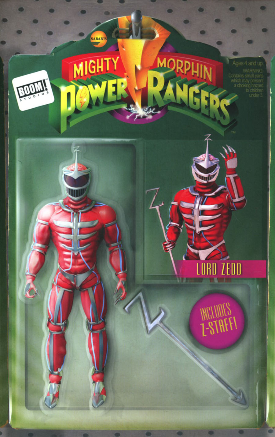 Mighty Morphin Power Rangers (BOOM Studios) #13 Cover B Variant Telmos Santos Action Figure Cover