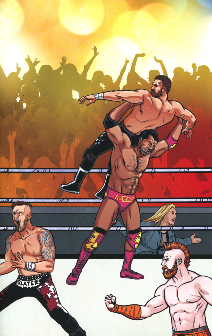 WWE #3 Cover C Variant Brent Schoonover Royal Rumble Connecting Cover