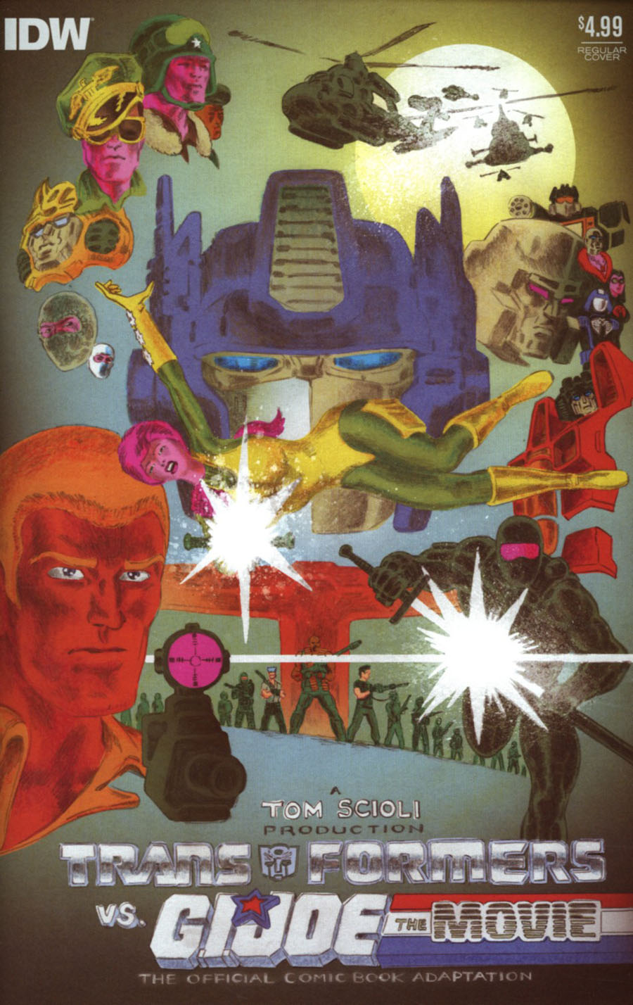 Tranformers vs GI Joe Movie Adaptation Cover A Regular Tom Scioli Cover