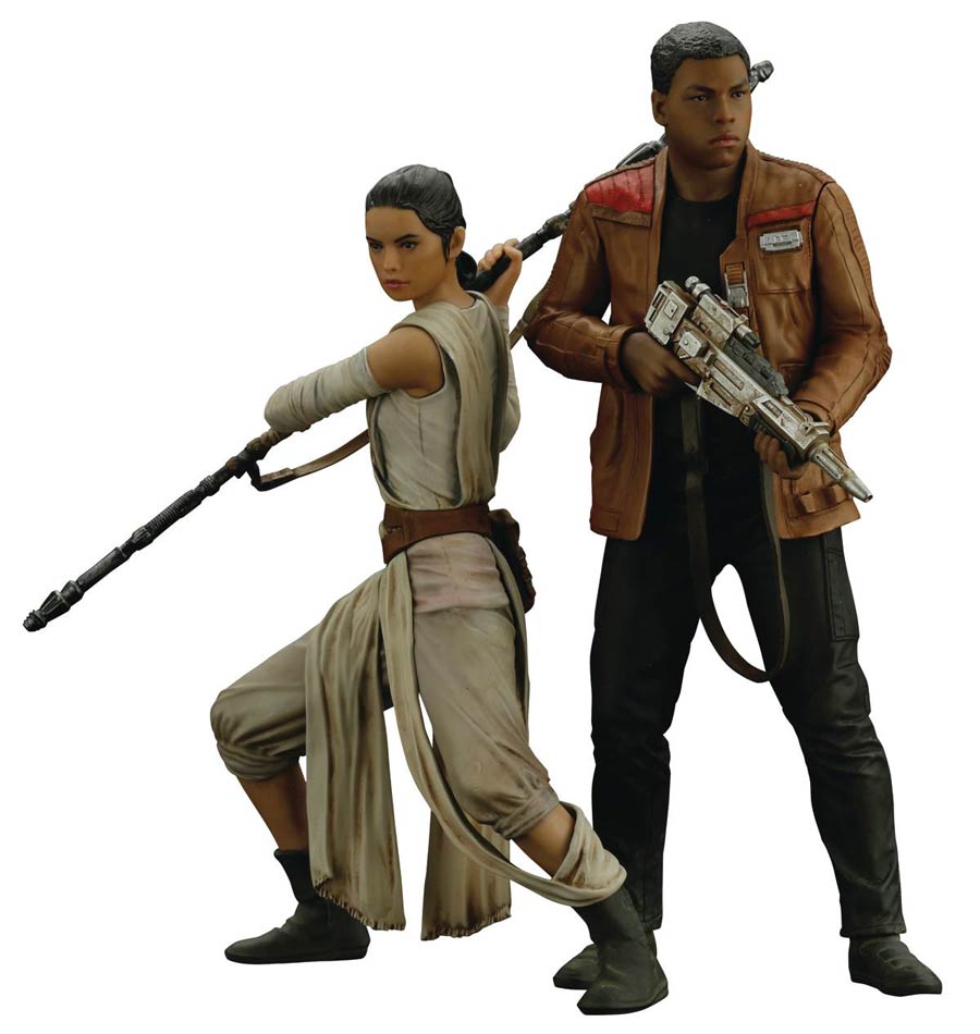 Star Wars Episode VII The Force Awakens Rey & Finn ARTFX Plus 2-Pack Statue