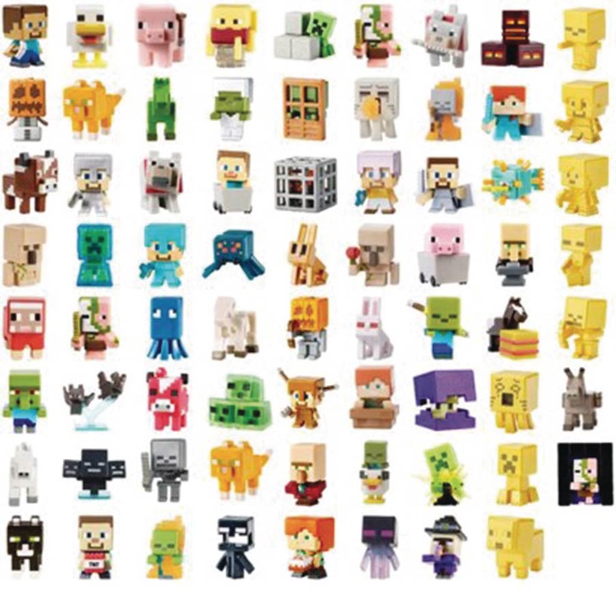 Minecraft Mini Figure Blind Mystery Box Display