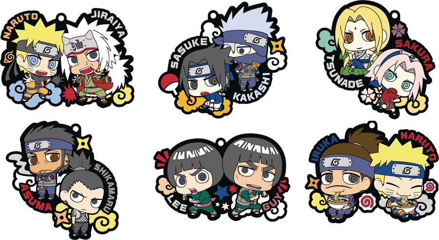 Naruto We Are Apprentice Buddy Collection Rubber Mascot 6-Piece Display