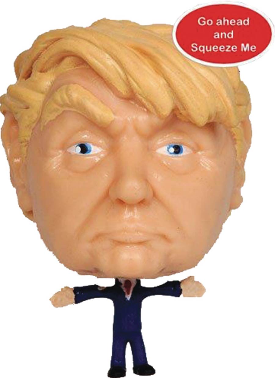 Squeezeez Donald Trump 3-Inch Rubber Toy Display