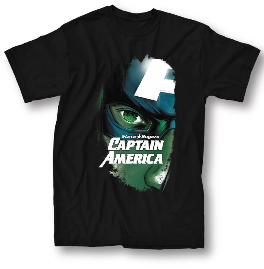 Marvel Captain America Steve Rogers #7 Black T-Shirt Large