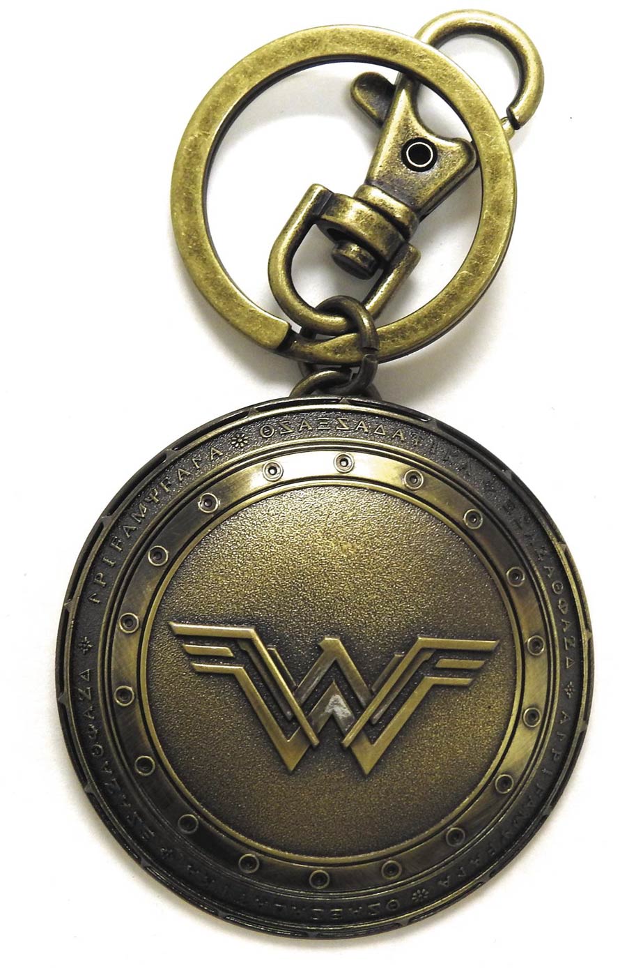 Batman v Superman Dawn Of Justice Wonder Woman Shield Brass Pewter Keyring