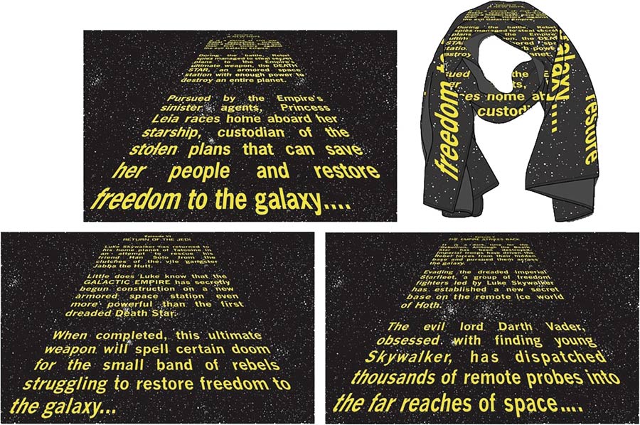 Star Wars Episode VI Return Of The Jedi Opening Credit Crawl Previews Exclusive Scarf