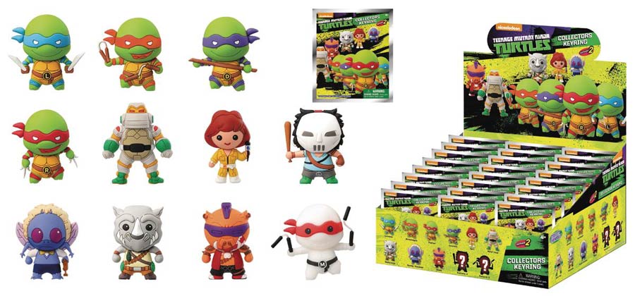 Teenage Mutant Ninja Turtles Laser Cut Figural Keyring Series 2 Blind Mystery Box 24-Piece Display