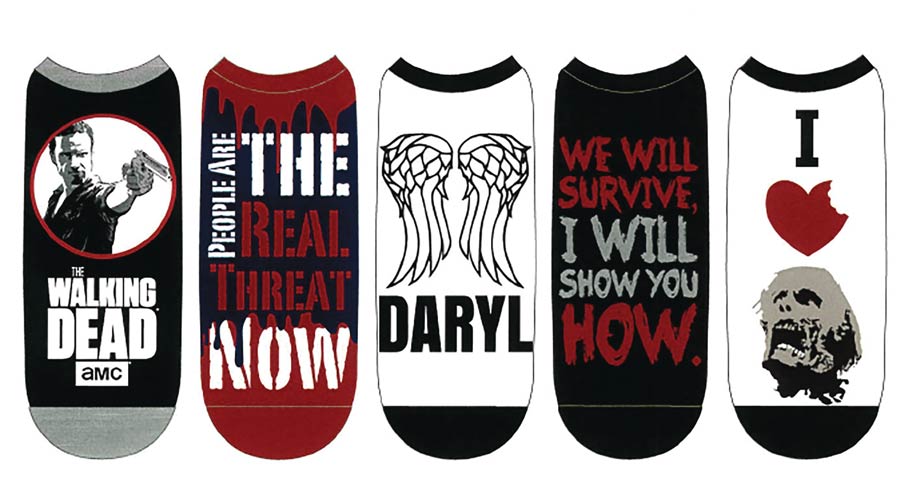Walking Dead The Real Threat Low Cut Socks 5-Pack