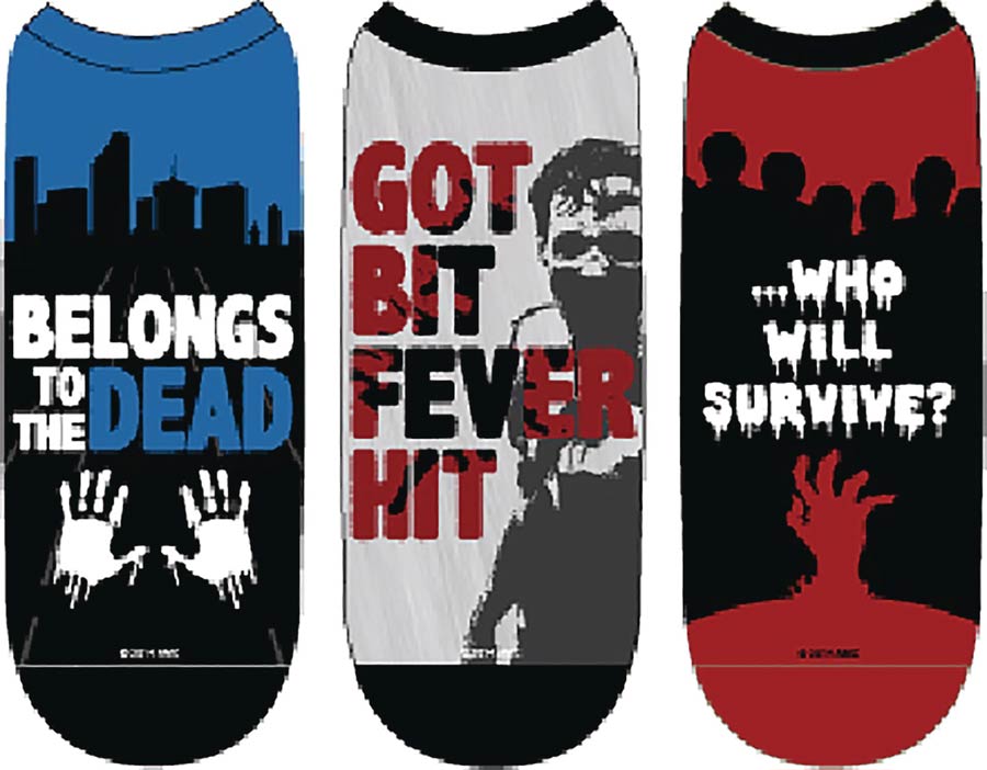 Walking Dead Who Will Survive Mens Sock 3-Pack