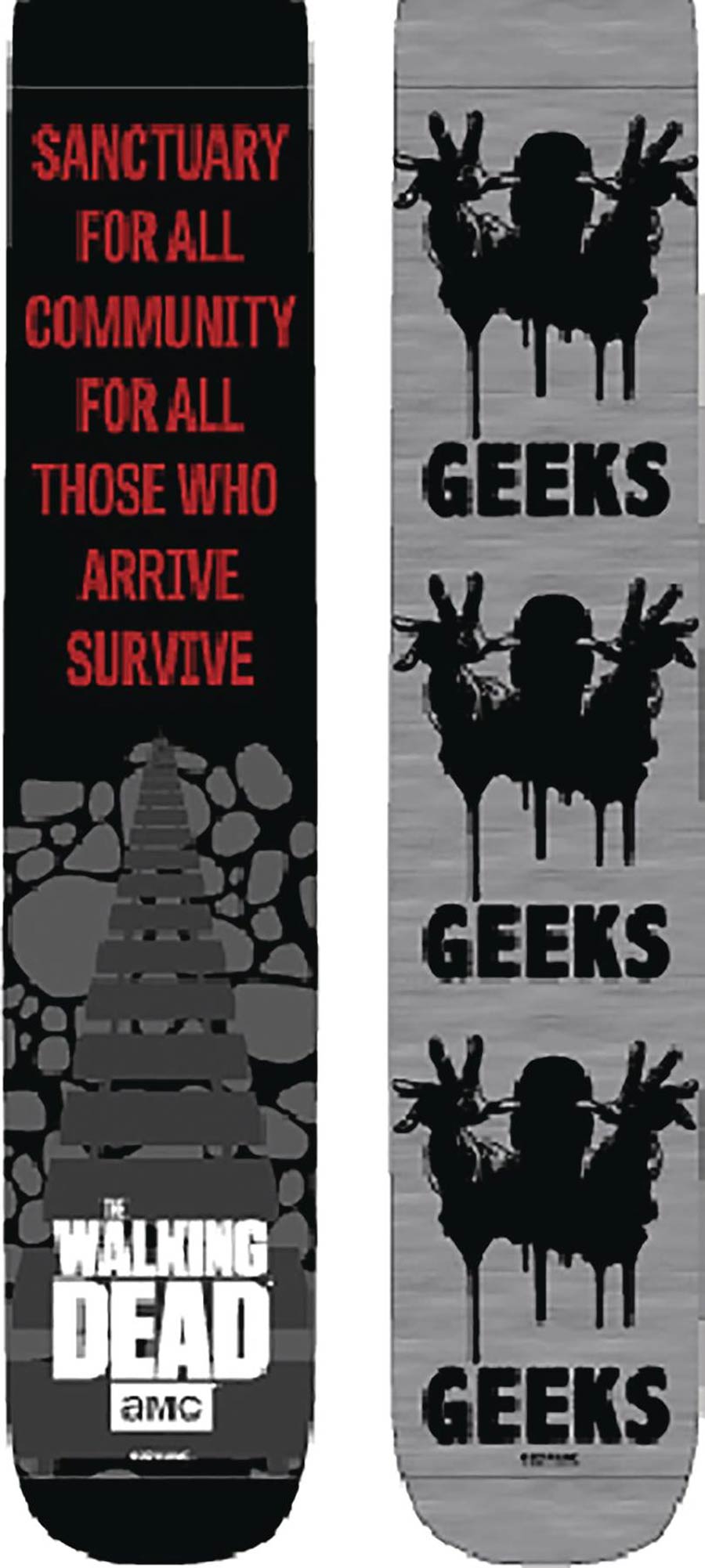 Walking Dead Zombie Geek Crew Uni-Sex Sock 2-Pack