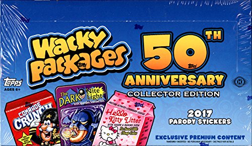Topps 2017 Wacky Packages 50th Anniversary Trading Cards Collectors Edition Box