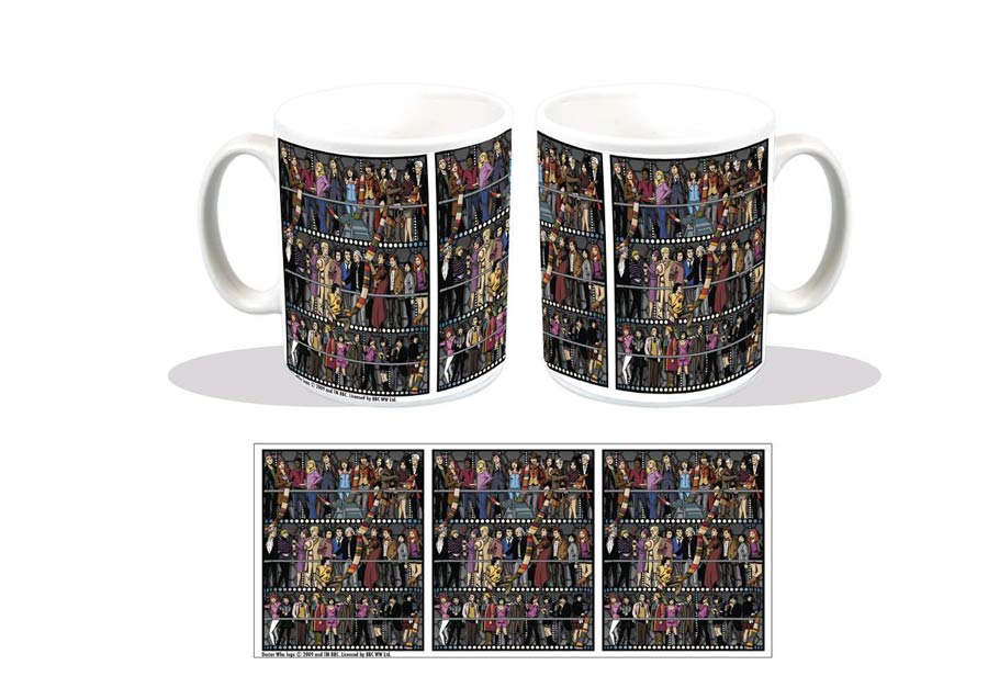 Doctor Who All The Doctors And Companions Previews Exclusive Coffee Mug