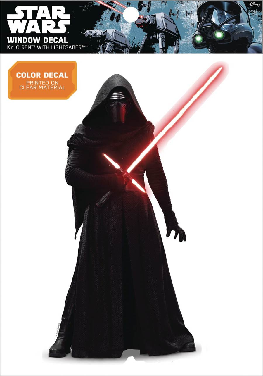 Star Wars Window Decal - Kylo Ren At The Ready