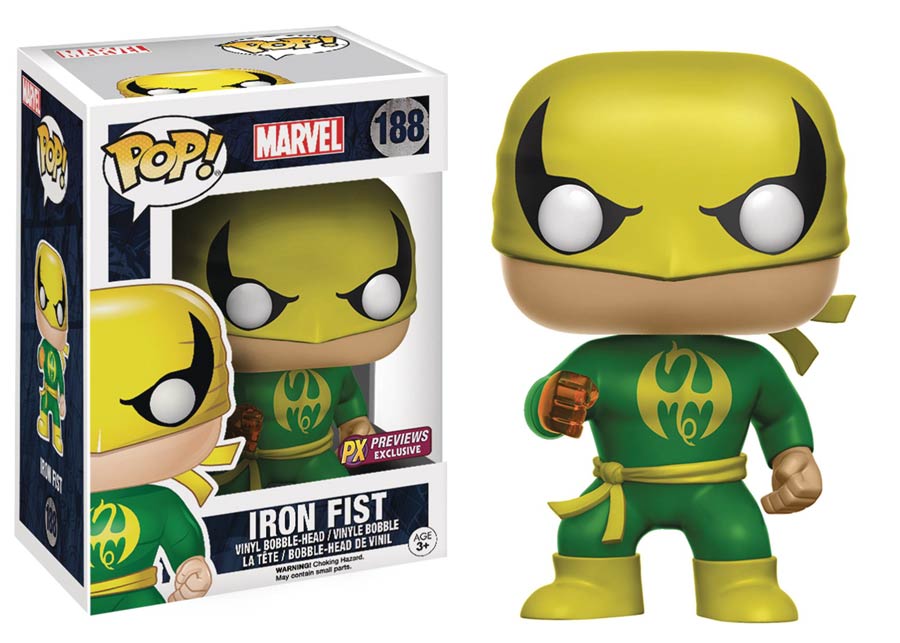 POP Marvel 188 Iron Fist Previews Exclusive Vinyl Bobble Head