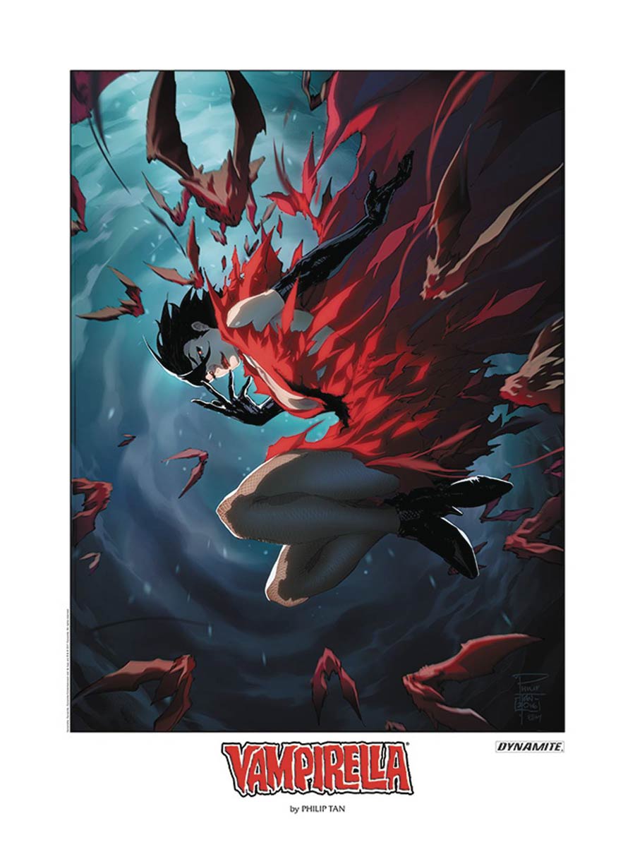 Vampirella Fine Art Lithograph By Philip Tan Signed Edition