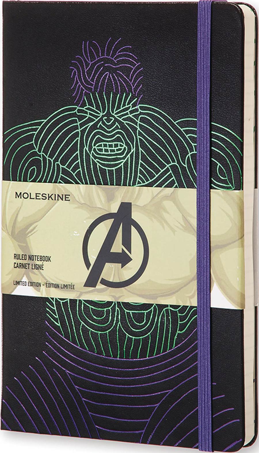 Moleskine Avengers Ruled Large Notebook - Hulk