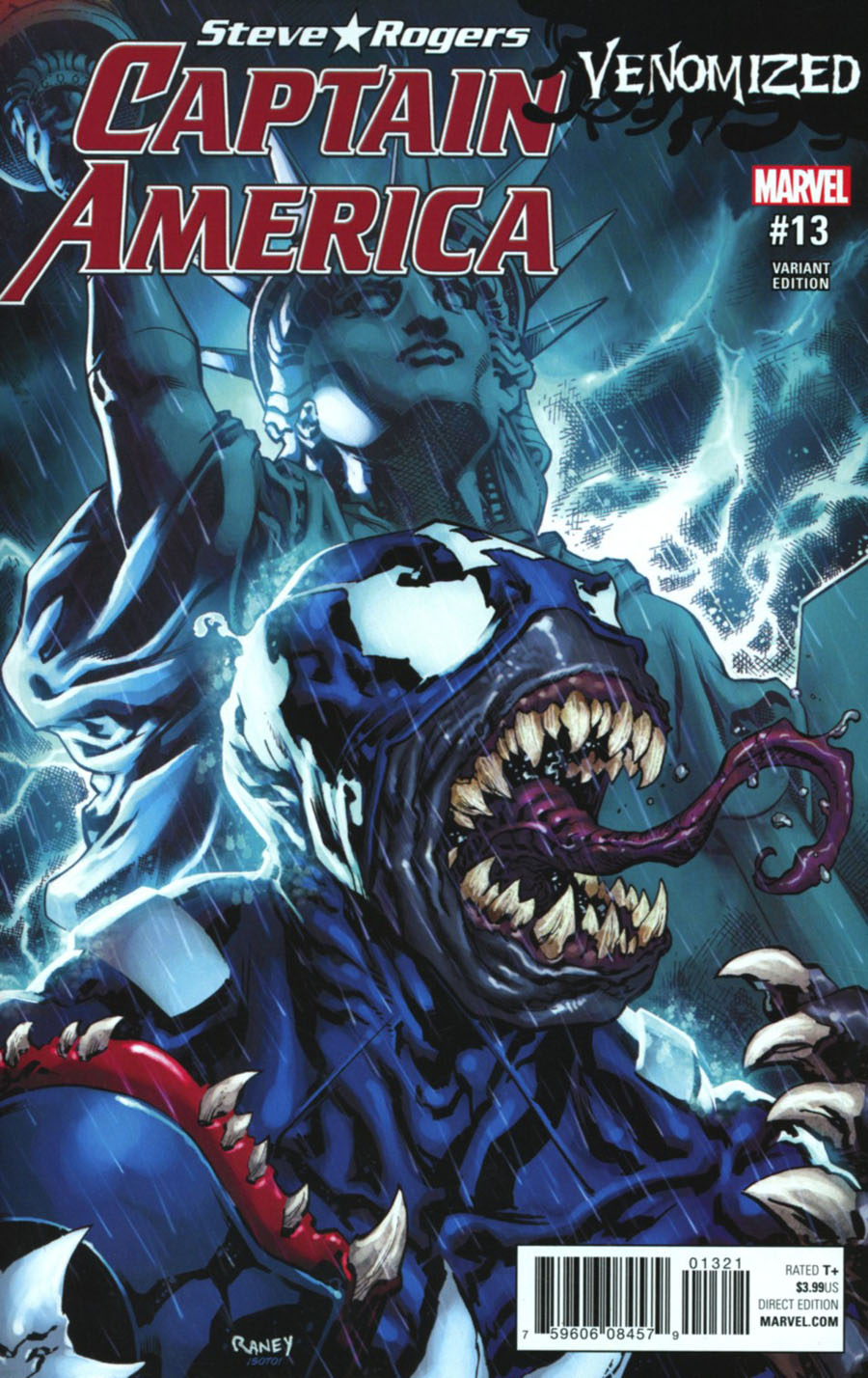 Captain America Steve Rogers #13 Cover B Variant Tom Raney Venomized Cover