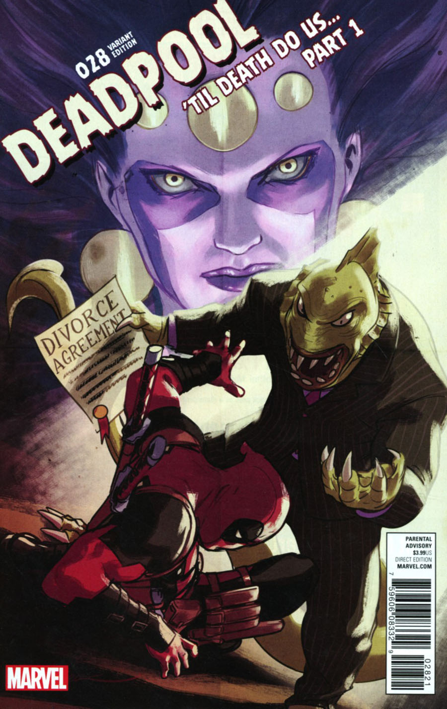 Deadpool Vol 5 #28 Cover B Variant David Lopez Poster Cover (Til Death Do Us Part 1)