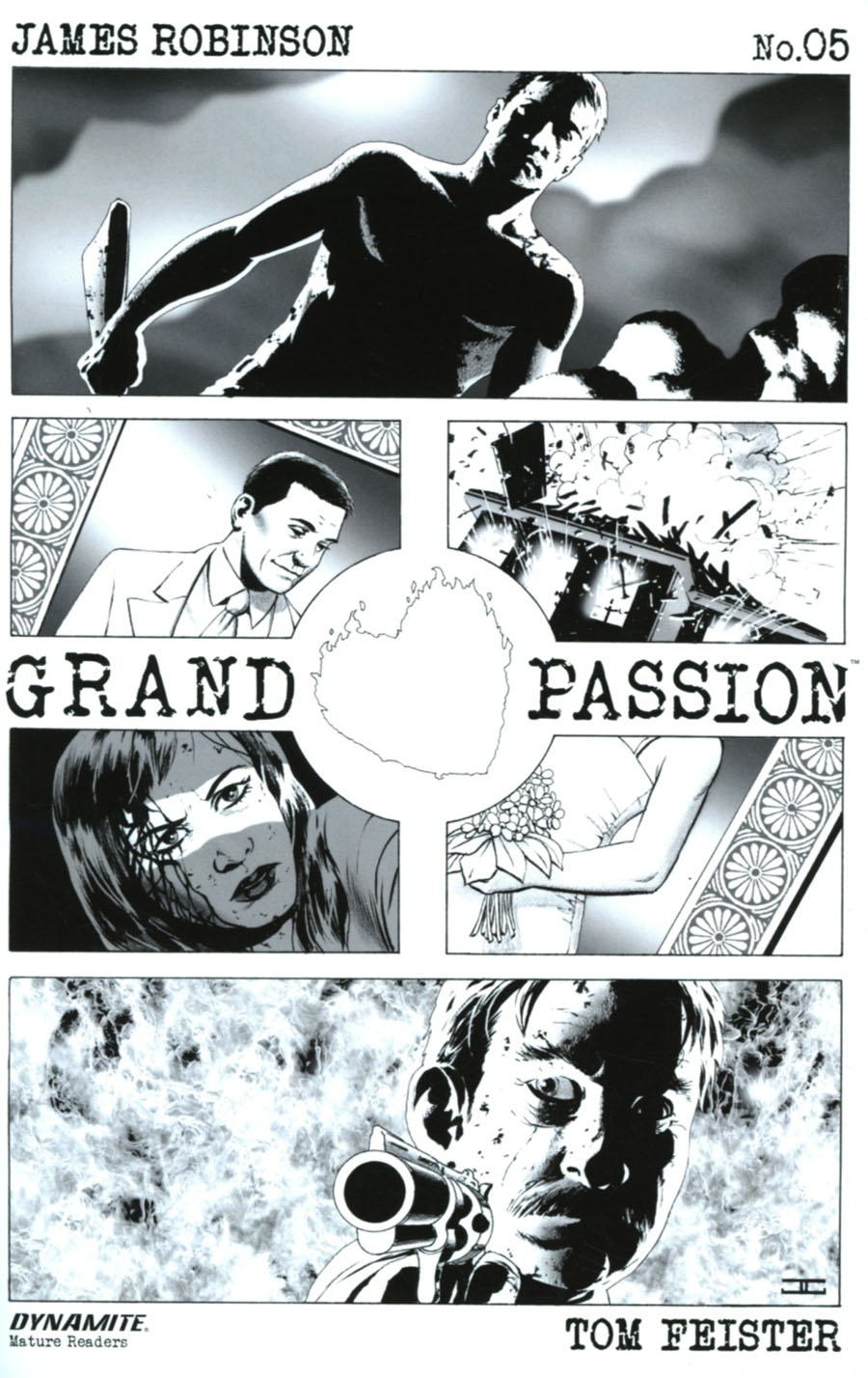 Grand Passion #5 Cover B Incentive John Cassaday Black & White Cover