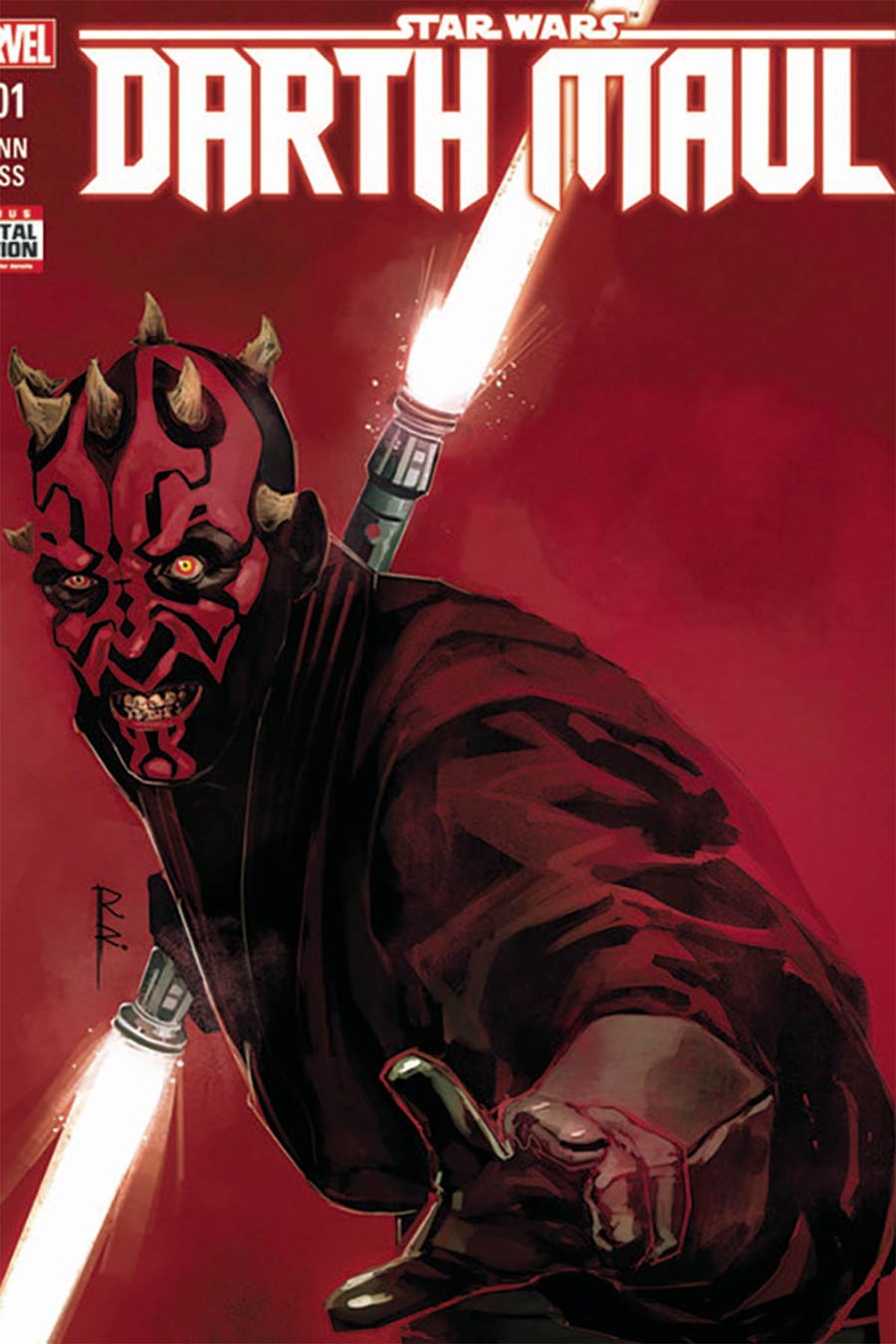 Star Wars Darth Maul #1 Cover J DF Ultra-Limited Crimson Red Signature Series Signed By Cullen Bunn