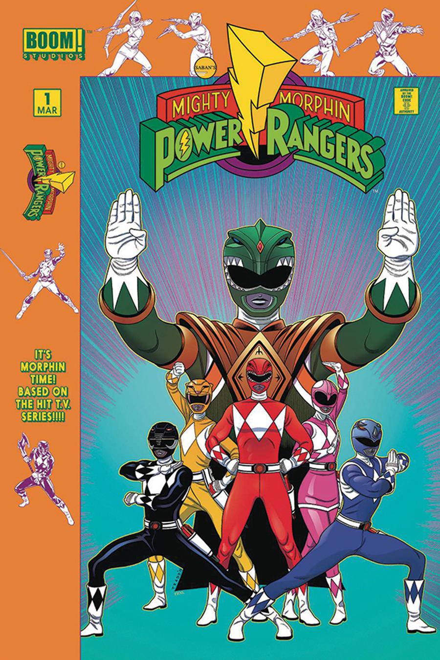 Mighty Morphin Power Rangers (BOOM Studios) #1 Cover L DF Ultra-Limited Red Ranger Signature Series Signed By Kyle Higgins