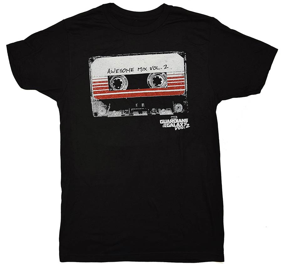 Guardians Of The Galaxy Vol 2 Awesome Mix Vol 2 Black Mens T-Shirt Large
