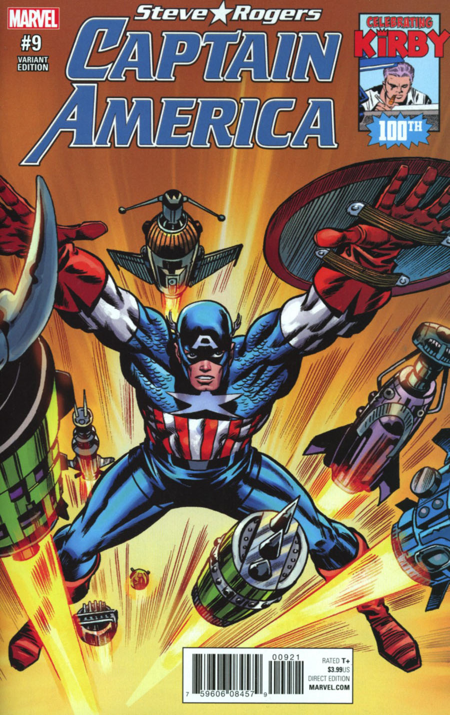 Captain America Steve Rogers #9 Cover B Incentive Jack Kirby 100th Anniversary Variant Cover