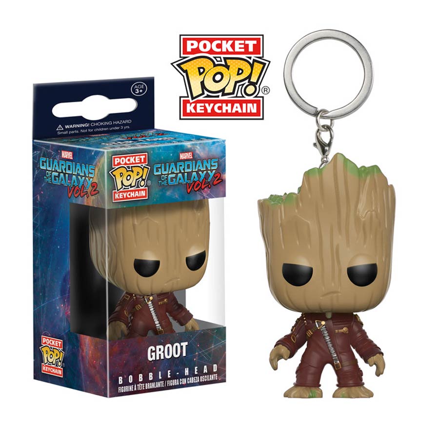 POP Guardians Of The Galaxy Vol 2 Baby Groot Vinyl Figure Pocket Keychain