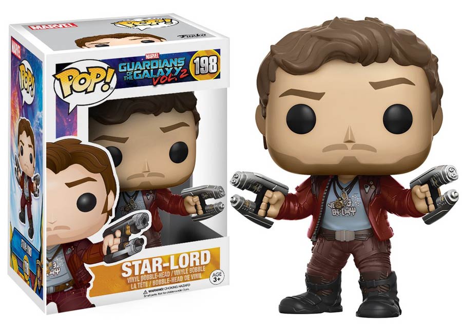 POP Marvel 198 Guardians Of The Galaxy Vol 2 Star-Lord Vinyl Bobble Head