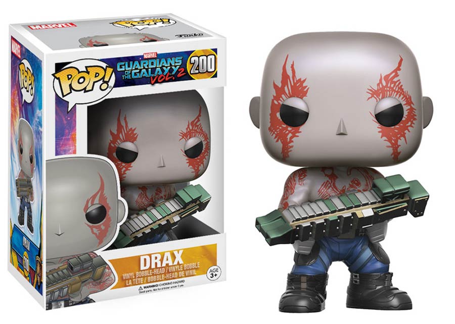 POP Marvel 200 Guardians Of The Galaxy Vol 2 Drax Vinyl Bobble Head