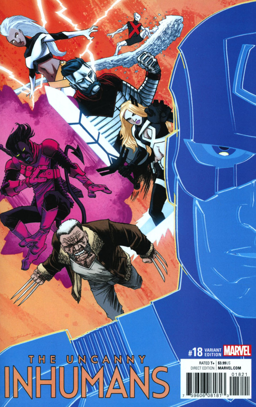 Uncanny Inhumans #18 Cover B Incentive Declan Shalvey Variant Cover (Inhumans vs X-Men Tie-In)
