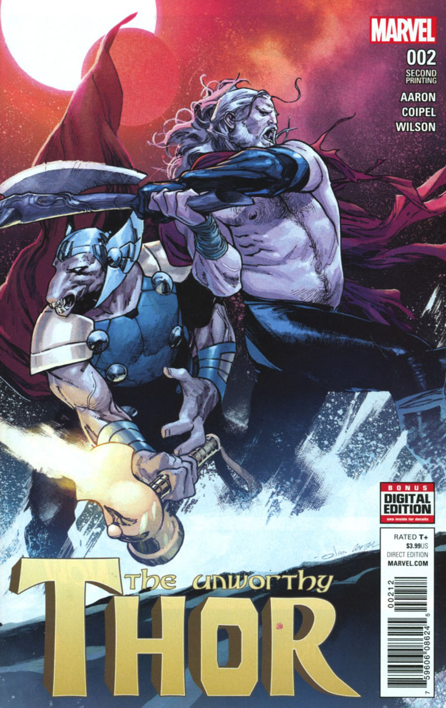Unworthy Thor #2 Cover E 2nd Ptg Olivier Coipel Variant Cover